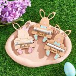 Personalized Easter Bunny Money Holder – Handcrafted Easter Gift, Custom Name Bunny Holder, Easter Basket Stuffer for Kids & Adults