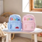 Personalized Mini Kids Backpack – Custom Name Small Toddler Bag, Corduroy Preschool Backpack, Baby Gift for Boys & Girls