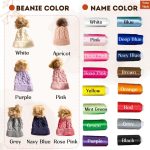 Custom Kids Beanie – Personalized Embroidered Name Hat, Baby Winter Knit Hat, Toddler Monogram Beanie, Handmade Children’s Gift