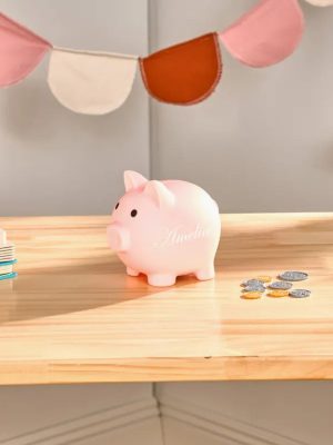 Custom Name Piggy Bank | Personalized Kids Piggy Bank | 6 Colors Small Bank | Kids Birthday Gift | Kids Room Decor