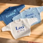Personalized Baby Sweater – Custom Embroidered Name Knit Jumper, Handmade Toddler Sweatshirt, Baby Shower Gift