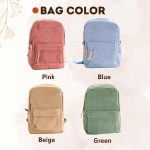 Personalized Corduroy Backpack – Custom Name Kids School Bag, Toddler Preschool Backpack, Back to School Gift for Boys & Girls