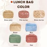 Personalized Corduroy Lunch Bag – Custom Kids Lunch Tote with Name, Toddler School Bag, Preschool Gift for Boys & Girls