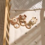 Personalized Baby Rattle – Handmade Newborn Toy, Custom Name Teether Rattle, Baby Shower Gift for Boys & Girls