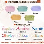 Personalized Corduroy Pencil Case for Kids, Custom Name School Pouch, Girls & Boys Back to School Gift