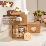 Personalized Baby Gift Set – Custom Newborn Rattle Box, Handmade Crochet Toy - Blanket, Baby Shower Gift for Girls & Boys