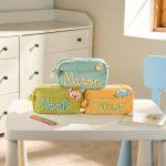 Personalized Corduroy Pencil Case for Kids, Custom Name School Pouch, Girls & Boys Back to School Gift