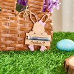 Personalized Easter Bunny Money Holder – Handcrafted Easter Gift, Custom Name Bunny Holder, Easter Basket Stuffer for Kids & Adults