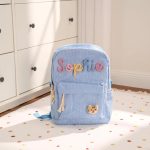 Personalized Corduroy Backpack – Custom Name Kids School Bag, Toddler Preschool Backpack, Back to School Gift for Boys & Girls