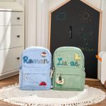 Personalized Corduroy Backpack – Custom Name Kids School Bag, Toddler Preschool Backpack, Back to School Gift for Boys & Girls