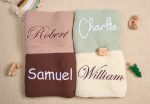 Personalized Knit Baby Blanket | Custom Baby Name Blanket | Embroidered Baby Blanket | Unique Baby Shower Gift