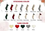 Personalized Christmas Stocking – Custom Embroidered Knit Xmas Sock, Name Christmas Decoration, Family Holiday Gift Bag