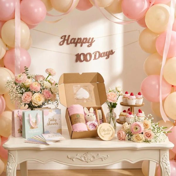 Personalized Baby Gift Set – Custom Newborn Rattle Box, Handmade Crochet Toy - Blanket, Baby Shower Gift for Girls & Boys