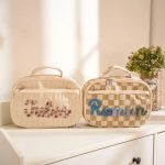 Personalized Corduroy Lunch Bag – Custom Kids Lunch Tote with Name, Toddler School Bag, Preschool Gift for Boys & Girls