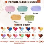 Personalized Corduroy Pencil Case for Kids, Custom Name School Pouch, Girls & Boys Back to School Gift