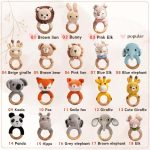 Personalized Baby Rattle – Handmade Newborn Toy, Custom Name Teether Rattle, Baby Shower Gift for Boys & Girls