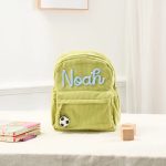 Personalized Mini Kids Backpack – Custom Name Small Toddler Bag, Corduroy Preschool Backpack, Baby Gift for Boys & Girls