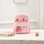 Personalized Mini Kids Backpack – Custom Name Small Toddler Bag, Corduroy Preschool Backpack, Baby Gift for Boys & Girls