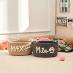 Personalized Pet Toy Basket – Custom Woven Storage Basket with Name, Dog or Cat Toy Organizer, Pet Gift Basket