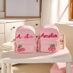 Personalized Mini Kids Backpack – Custom Name Small Toddler Bag, Corduroy Preschool Backpack, Baby Gift for Boys & Girls